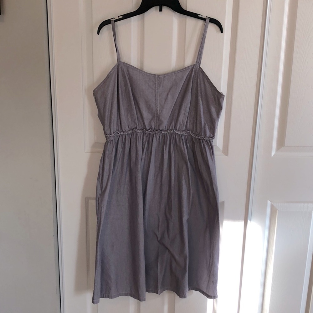 CUTTER & BUCK Blue and White Striped Sleeveless Sporty Sundress XXL/2X